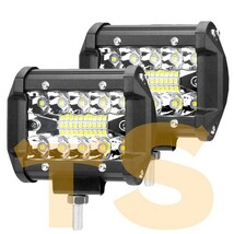 2個 LED ワークライト 12V/24V 60W ホワイト ..新品.. 作業灯 投光器 前照灯 車幅灯 前照灯 照明 除雪機 重機 船舶 SM60W トラック_画像1