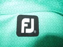 ★FOOTJOY/フットジョイ★美品　M　ストレッチプリント半袖ポロシャツ　グリーン_画像6