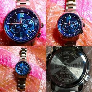 OCW-T2000C-2AJF Oceanus OCEANUS titanium solar radio wave chronograph less reflection coating sapphire glass blue dial blue face 