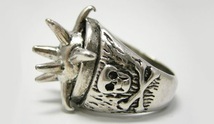 G&S USA 80s ヴィンテージ リング スパイク スカル ドクロ 骸骨 ビンテージ バイカーリング パンク VINTAGE SKULL RING デッドストック_画像7