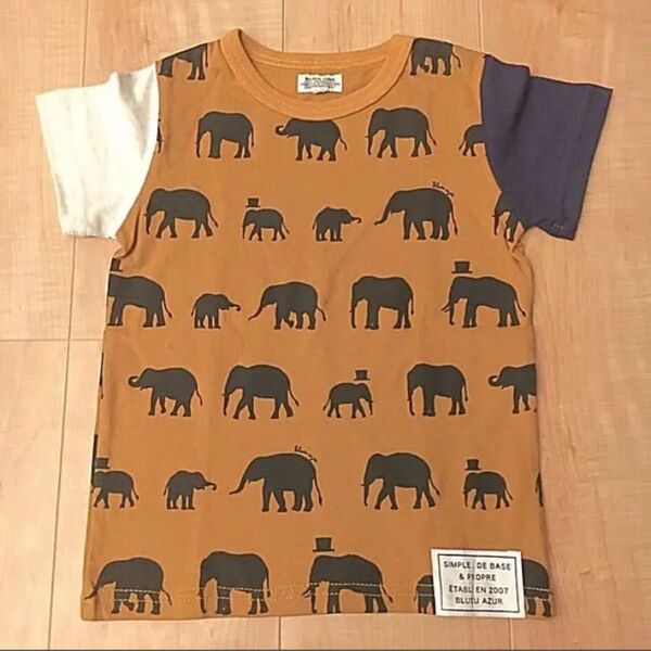 ★ 【未使用】100cm アニマル Tシャツ BLUEU AZUR