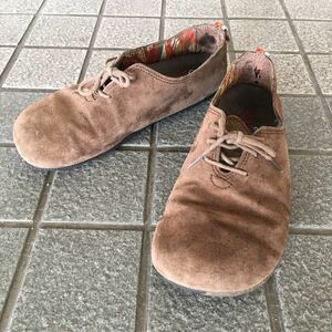 MERRELL MOOTOPIA LACE GUNSMOKE US8 USEDmererum-to Piaa race 25cm corresponding leather low cut sneakers slip-on shoes American Casual old clothes 