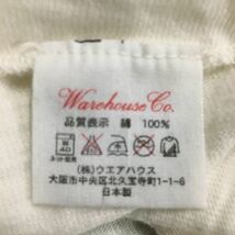 送料込 日本製 ウエアハウス ツートン プリントT Sサイズ USED WAREHOUSE 半袖 Tシャツ アメカジ 古着 MADE IN JAPAN_画像9