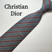 クリスチャン ディオール Christian Dior ネクタイ シルク 総柄 シック ハイブランド レギュラー 多色 絹_画像1