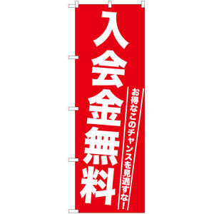のぼり旗 2枚セット 入会金無料 AKB-1072