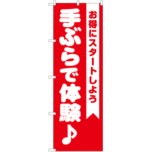 のぼり旗 2枚セット 手ぶらで体験 AKB-1064