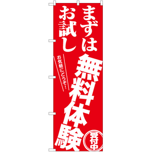 のぼり旗 2枚セット まずはお試し無料体験 AKB-1203