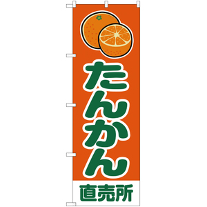 のぼり旗 2枚セット たんかん 直売所 橙 JA-224