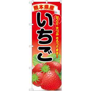 のぼり旗 2枚セット 熊本県産いちご YN-6388