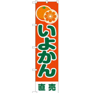 のぼり旗 2枚セット いよかん 直売 橙 JAS-198