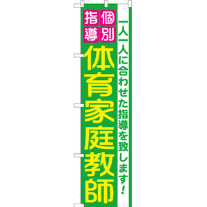 のぼり旗 2枚セット 個別指導体育家庭教師 YNS-1279