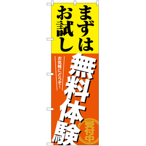 のぼり旗 3枚セット まずはお試し無料体験 TN-876