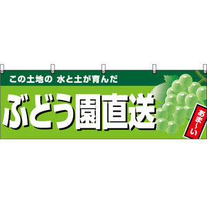 横幕 3枚セット ぶどう園直送 (黄緑地) YK-979