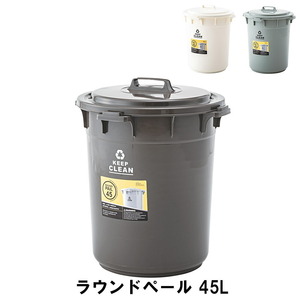 ラウンドペール 45L 幅42.5 奥行42.5 高さ52cm ペール ダストボックス ごみ箱 ゴミ箱 おしゃれ インテリア ブラウン M5-MGKAM00573BR