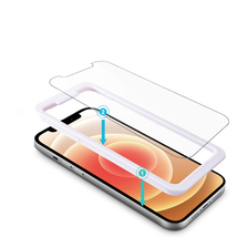 送料無料　iPhoneXS 用 2枚セット ガラスフィルム 強化ガラス 保護フィルム ガイド枠 簡単取り付_画像3