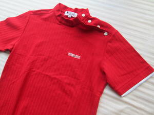 【未使用】HONMA Lady's 本間ゴルフ レディース ◆ Lサイズ 半袖シャツ 赤・ レッド おしゃれ 上品 送料230円OK！