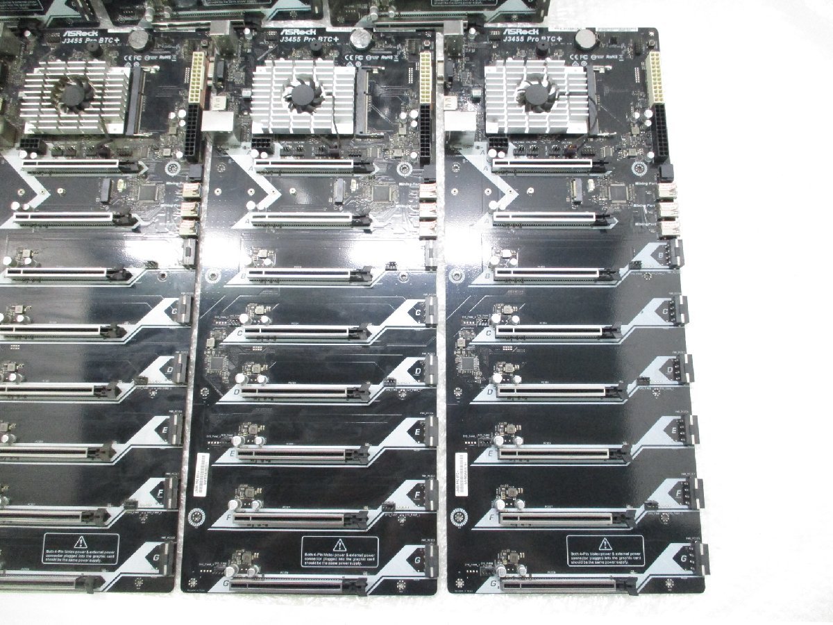 ☆ASRock J3455 pro BTC+ マイニング用 マザーボード 9個セット