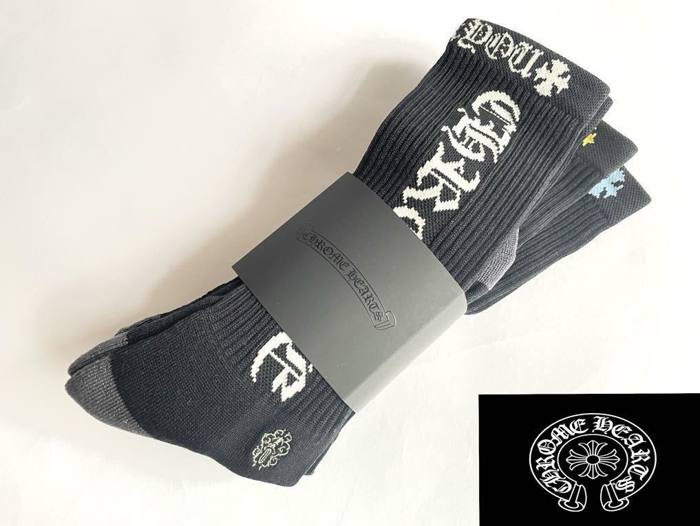 新品 CHROME HEARTS SOCKS OLD ENGLISH クロムハーツ 靴下 ソックス