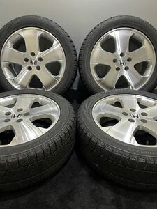 225/50R18 BRIDGESTONE/VRX 17年製 ホンダ 純正 18インチ 7J ＋55 114.3 5H スタッドレス 4本 エリシオン オッデセイ (南7-C746)