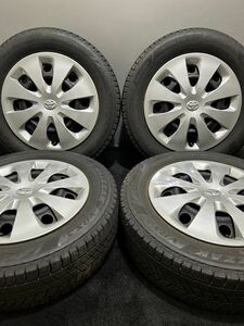 175/65R15 BRIDGESTONE/VRX3 21年製 トヨタ 純正 スチール 15インチ 5J ＋39 100 4H スタッドレス 4本 アクア ヴィッツ(南3-C778)