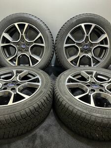 225/55R18 BRIDGESTONE/DM-V3 20年製 スバル SK フォレスター 純正 SAA 18インチ 7J ＋48 114.3 5H スタッドレス 4本 (2-C870)