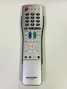 YXS192★中古動作品★SHARPシャープ LCDTV　テレビリモコンGA460WJSA