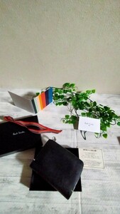 美品 人気のブラック Paul Smith ポールスミス 財布 折り財布 小銭入れあり