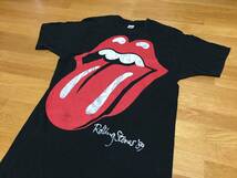 ROLLING STONES '89 ツアー Tシャツ 黒 (M) ローリングストーンズ ビンテージ バンド ロック 送料込み!!_画像1