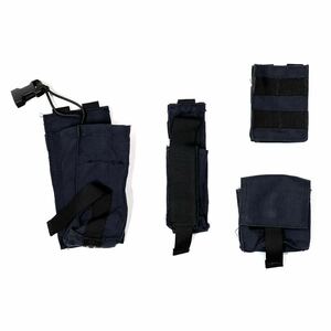 PROTECH TACTICAL ポーチセット NAVY (検 米軍実物 放出品 マガジンポーチ ラジオ エアロゾル ハンドカフ X26 EDW LE Safariland ネイビー