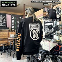 クラブスタイル BETRUNKENER RADFAHRER ベェトォンナ ラドファ BRエンブレム ドライTシャツ Mサイズ ブラック×ホワイト_画像1