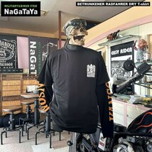 クラブスタイル BETRUNKENER RADFAHRER ベェトォンナ ラドファ BRエンブレム ドライTシャツ Mサイズ ブラック×ホワイト_画像3