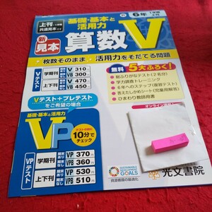 お-029 基礎・基本と活用力 算数V 6年 上刊 問題集 プリント ドリル 小学生 国語 社会 漢字 テキスト テスト用紙 文章問題 光文書院※11