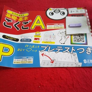 か-058 基礎・基本 こくごA 2年 前期 問題集 プリント ドリル 小学生 国語 算数 英語 社会 漢字 テキスト テスト用紙 文章問題 正進社※11