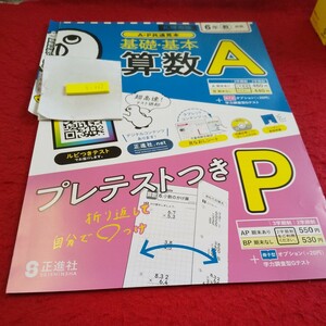 き-002 基礎・基本 算数A 6年 前期 問題集 プリント ドリル 小学生 国語 算数 英語 社会 漢字 テキスト テスト用紙 文章問題 正進社※11