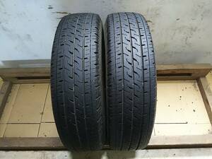 T224 165/80R13LT ブリヂストン ECOPIA R710 夏タイヤ 溝有り良品 中古売切り2本SET 法人向け送料安