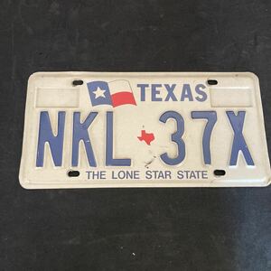 アメリカ　usa ナンバープレート　ライセンスプレート実物　車　雑貨　オブジェ　飾りインテリア　texas テキサス37