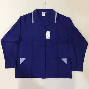 ( stock disposal ) new goods unused goods BIG BORN long sleeve smock size 4L / navy / made in Japan / through year / lady's / shirt / working clothes / Work wear / big bo-n