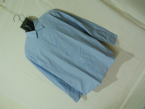 ssy6630 ユニクロ UNIQLO U 長袖 ワイシャツ コットンシャツ ライトブルー ■ 無地 ■ レギュラーカラー Lサイズ