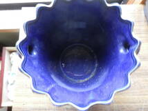 西洋磁器アンティーク・彩色花瓶・フラワーベース　花器植木鉢/手付き　*0623_画像3