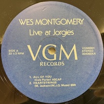 ●即決LP Wes Montgomery / Live At Jorgies vgm0001 j37216 米オリジナル ウエス・モンゴメリー 61年録音、80年初登場音源_画像3