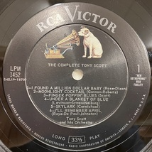 ●即決LP Tony Scott / Complete Tony Scott lpm1452 j37369 米オリジナル、Dg Mono トニー・スコット _画像3