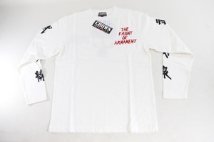 CROWS CROPPED HEADS 武装戦線 L/S Tシャツ S ホワイト 白 両面 袖 プリント スカル 漢字 長袖 クローズ 高橋ヒロシ クロップドへッズ .