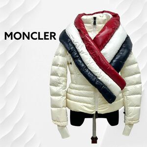 国内正規品 MONCLER モンクレール CHAMPAGNY トリコロール ナイロン ダウンジャケット レディース 46319-02-68436