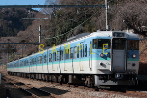 ☆00～10年代鉄道8jpgCD[115系長野車C編成6連(中央東線高尾～相模湖、小名路踏切上り、C7 C8編成)]☆