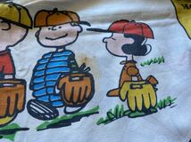 USAヴィンテージ ベッドシーツ リメイク生地 素材 フラットシーツ PEANUTS ピーナッツ スヌーピー コミック アメリカ仕入 総柄 B1627_画像8