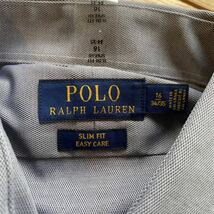 USA古着 POLO RALPH LAUREN ポロラルフローレン 長袖 ドレスシャツ メンズ 16 34/35 無地 美品 デッドストック 未使用品 T2142_画像4