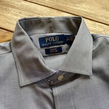 USA古着 POLO RALPH LAUREN ポロラルフローレン 長袖 ドレスシャツ メンズ 16 34/35 無地 美品 デッドストック 未使用品 T2142_画像7