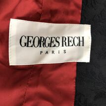 GEORGES RECH ジョルジュ・レッシュ スカートスーツ セットアップ レディーススーツ デザイン 総裏地 ブラック サイズ40 L_画像7