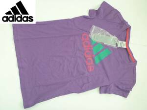 新品 adidas　アディダス★綿100　◆紫　パープル　半袖　Tシャツ　L