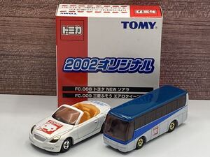 即決有★トミカ ファンクラブ 2002オリジナル トヨタ NEW SOARER ソアラ 三菱ふそう AERO QUEEN エアロクイーン バス 2台セット★ミニカー